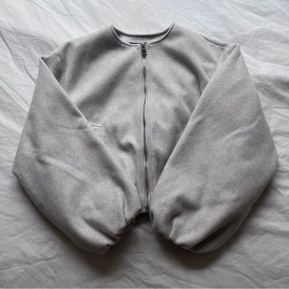 Zara Jackets & Blazers - ZARA Gray Zip-Up Jacket